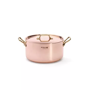   DE BUYER Inocuivre pirító serpenyő, fedő nélkül (24 cm) réz