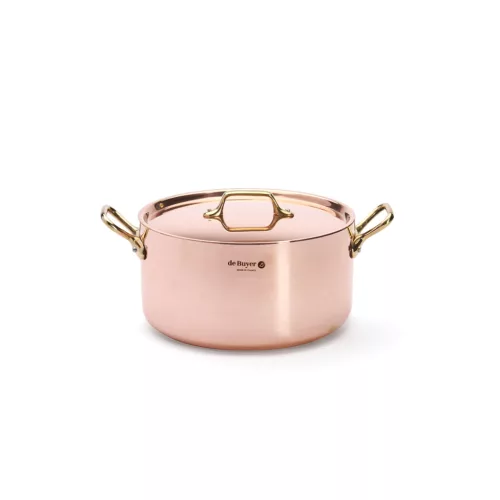 DE BUYER Inocuivre pirító serpenyő, fedő nélkül (24 cm) réz