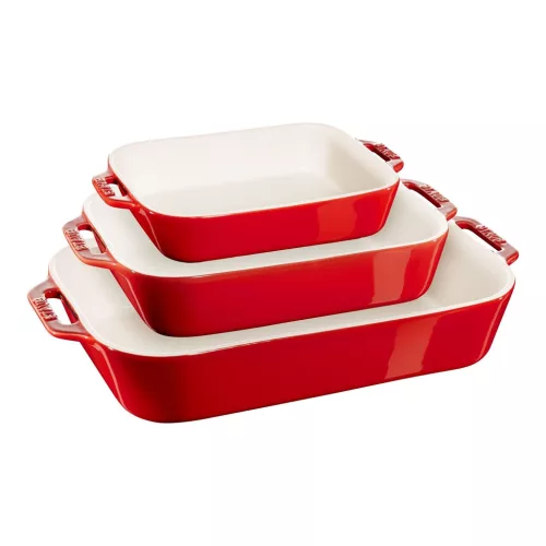 STAUB Ceramique sütőtál készlet (3 részes) piros