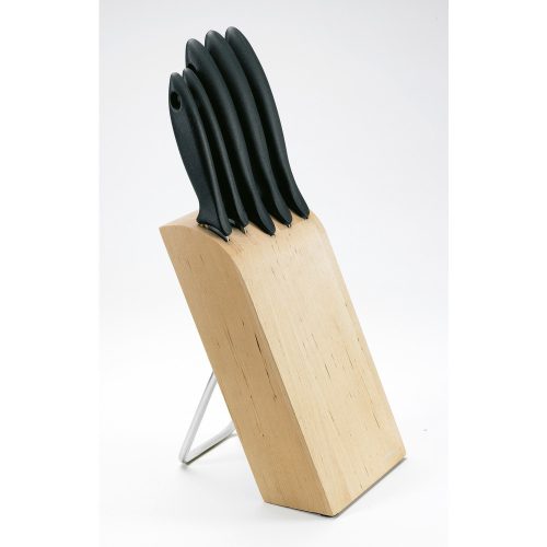 FISKARS Essential késkészlet, 5 késsel, fa blokkban