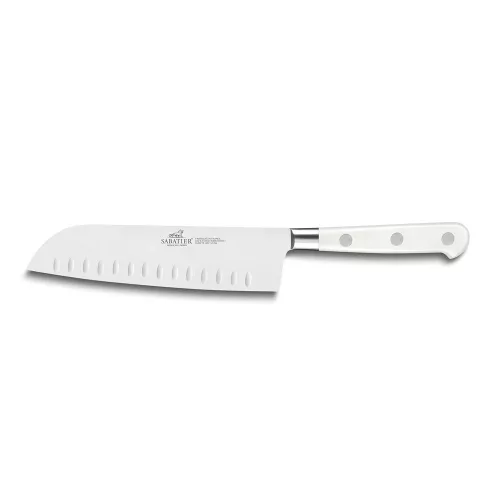 LION SABATIER Ideal Toque Blanche santoku kés, barázdált pengével (18 cm)