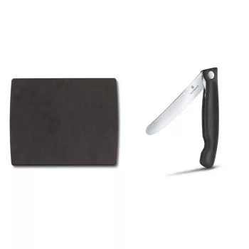   VICTORINOX Swiss Classic összecsukható kés és vágódeszka készlet, fekete