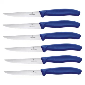   VICTORINOX Swiss Classic steak készlet (11 cm) 6 részes, kék