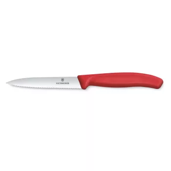  VICTORINOX Swiss Classic hámozókés, recézett pengével (10 cm) piros