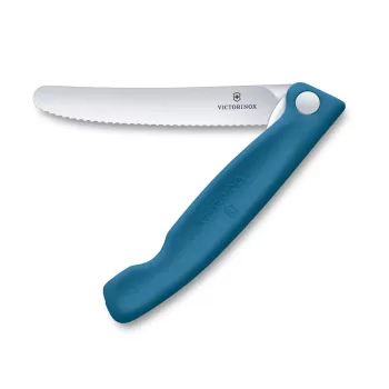   VICTORINOX Swiss Classic összecsukható paradicsomszeletelő kés (11 cm) kék