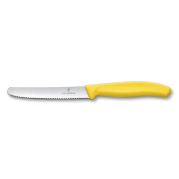   VICTORINOX Swiss Classic paradicsomszeletelő kés (11 cm) 2 részes, sárga