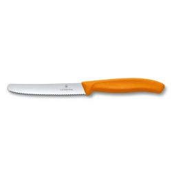   VICTORINOX Swiss Classic paradicsomszeletelő kés (11 cm) 2 részes, narancssárga