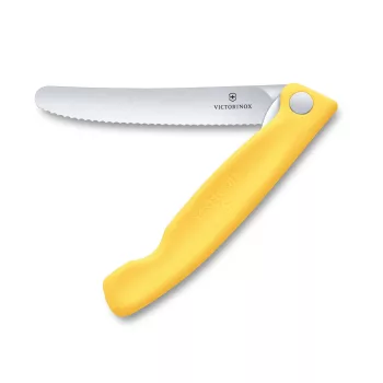   VICTORINOX Swiss Classic összecsukható paradicsomszeletelő kés (11 cm) sárga