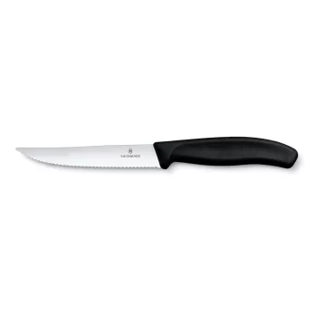   VICTORINOX Swiss Classic steak kés, recézett pengével  (12 cm) fekete