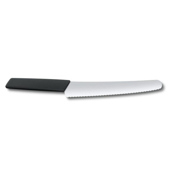 VICTORINOX Swiss Modern kenyérvágó kés (22 cm) fekete