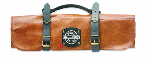 DICK Késtartó táska 5 db késnek, vagy kiegészítőnek, exkluzív bőr kivitelben, barna