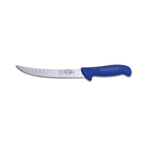 DICK ErgoGrip henteskés, barázdált pengével (21 cm) merev, ívelt, vékony, kék