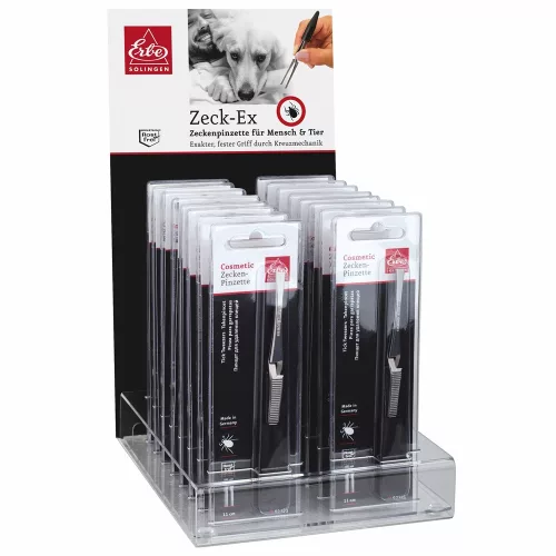 ERBE SOLINGEN kullancseltávolító csipesz display, 16 db termékkel