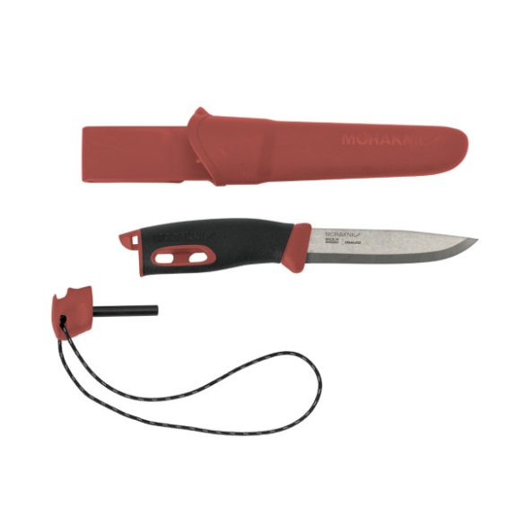 MORAKNIV COMPANION SPARK (S) kés, tokkal, szikravetővel, piros