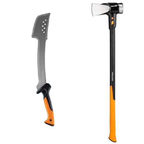 FISKARS IsoCore építőipari fejsze (XXL) + Solid machete, bozótvágó fejsze